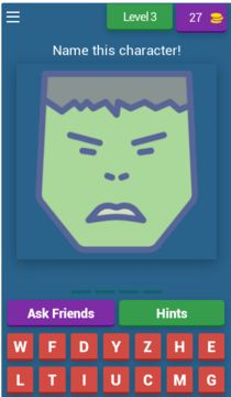 Guess the superhero name Game Screenshot
