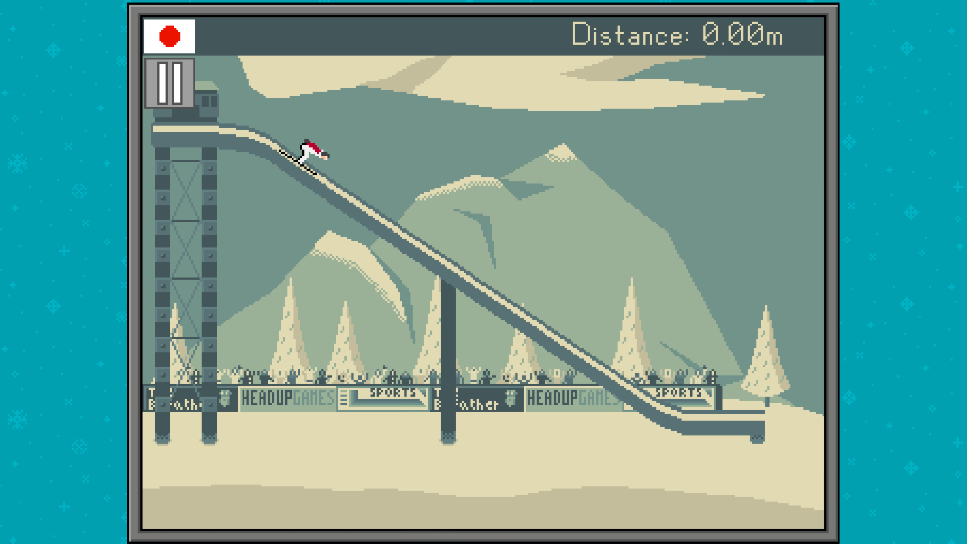 Retro Winter Sports 1986 Game Screenshot