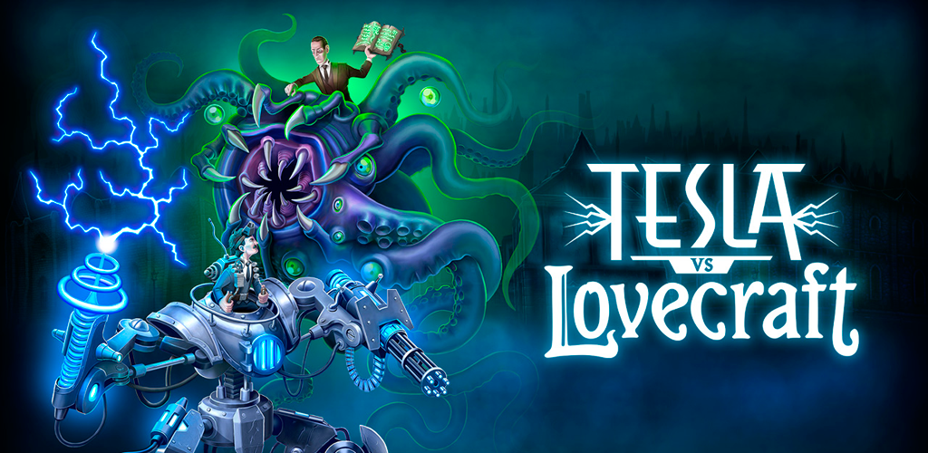 Banner of Tesla vs Lovecraft 