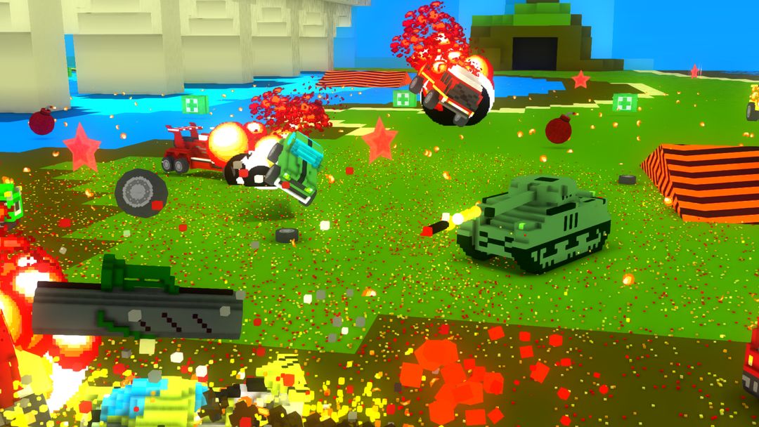 Blocky Car Crash Royale screenshot game