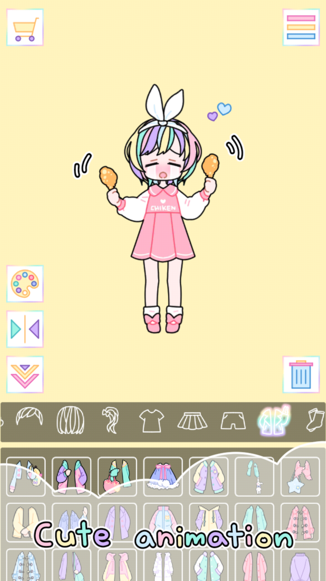 Pastel Girl : Dress Up Game Game Screenshot