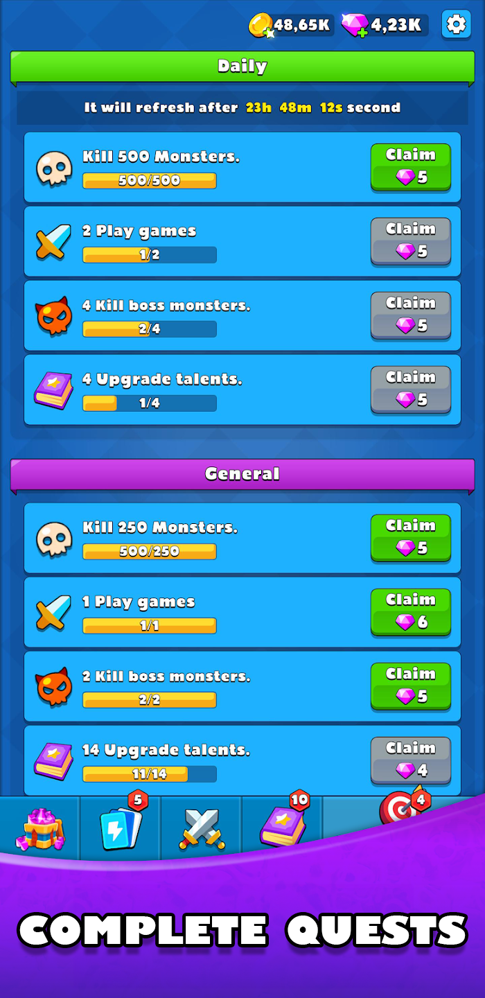 Idle Warrior Defence RPG Game Screenshot