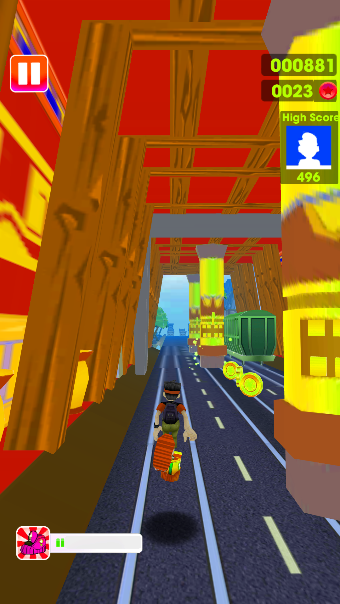 Screenshot 1 of Luncur Kereta Api: Larian Bas Rush 1.1.0