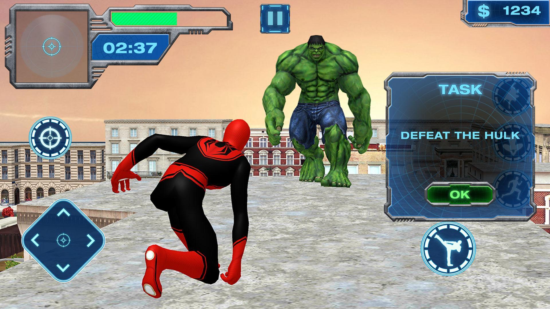 Flying Iron Spider - Rope Superhero Game Screenshot