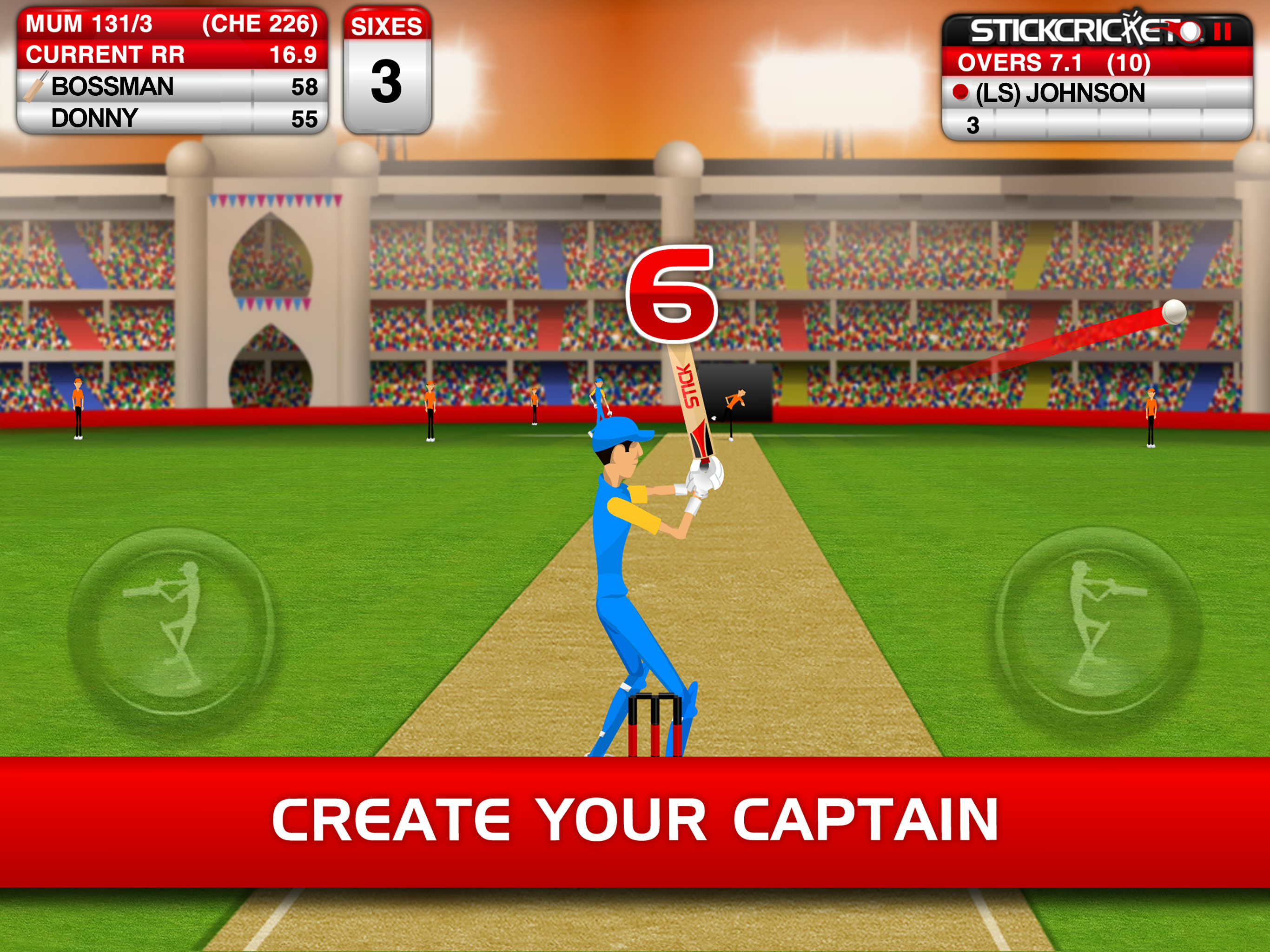 Stick Cricket Premier League Game Screenshot