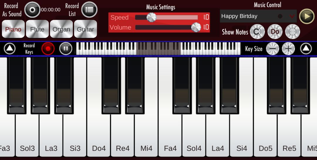 Screenshot of Real Piano