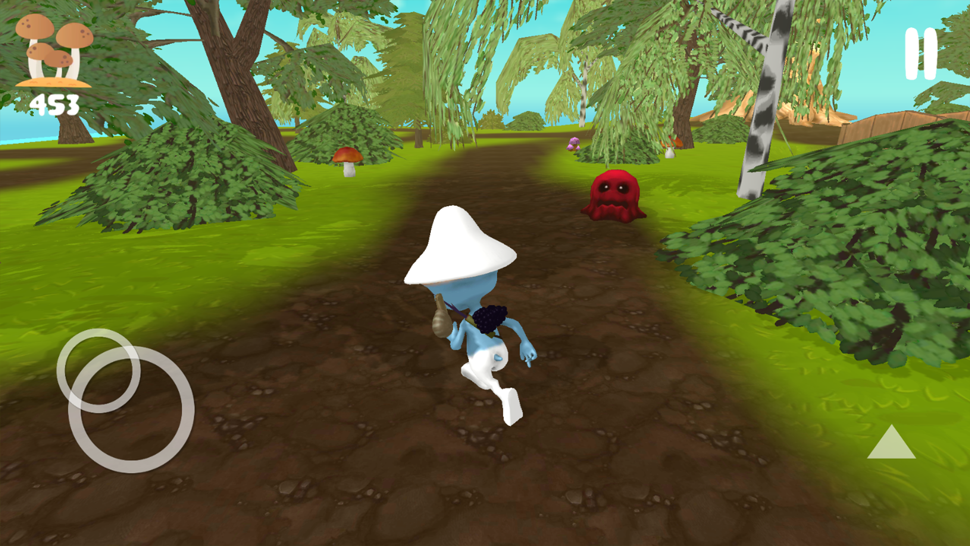 Blue Mushroom Cat Survival Game Screenshot