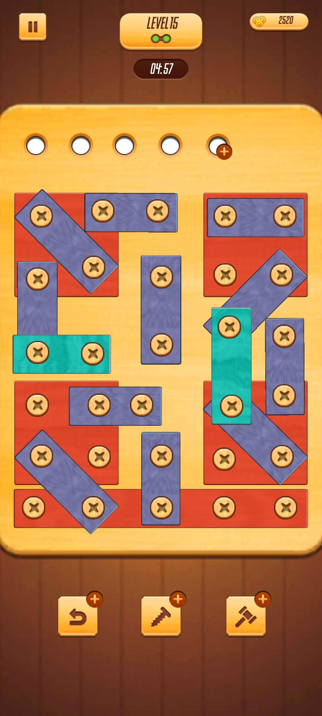 Wood & Nuts -Screw Puzzle Game Game Screenshot
