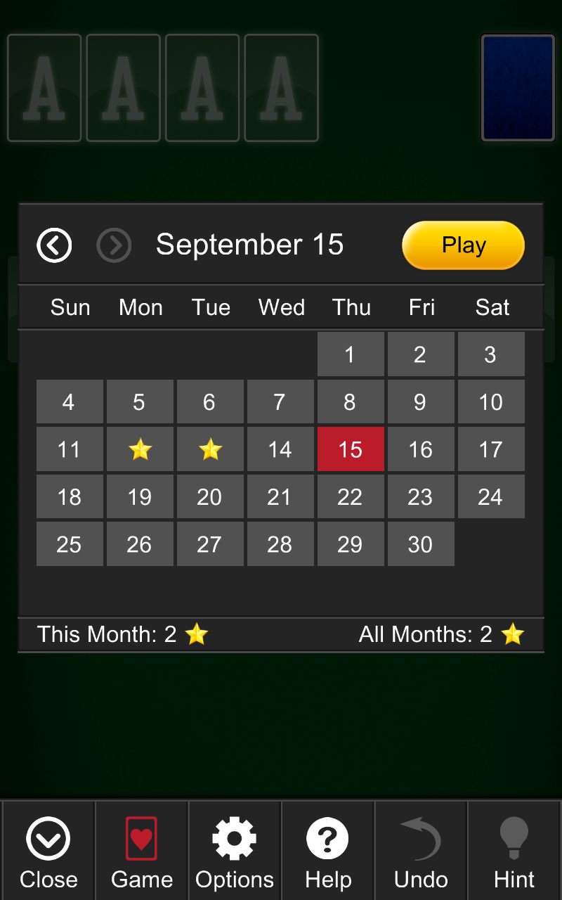 Solitaire Epic Game Screenshot