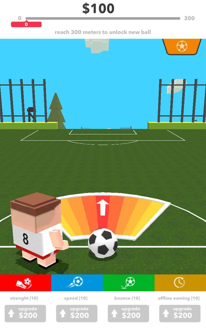 Screenshot of Mr. Kicker - Perfect Kick Soccer Game
