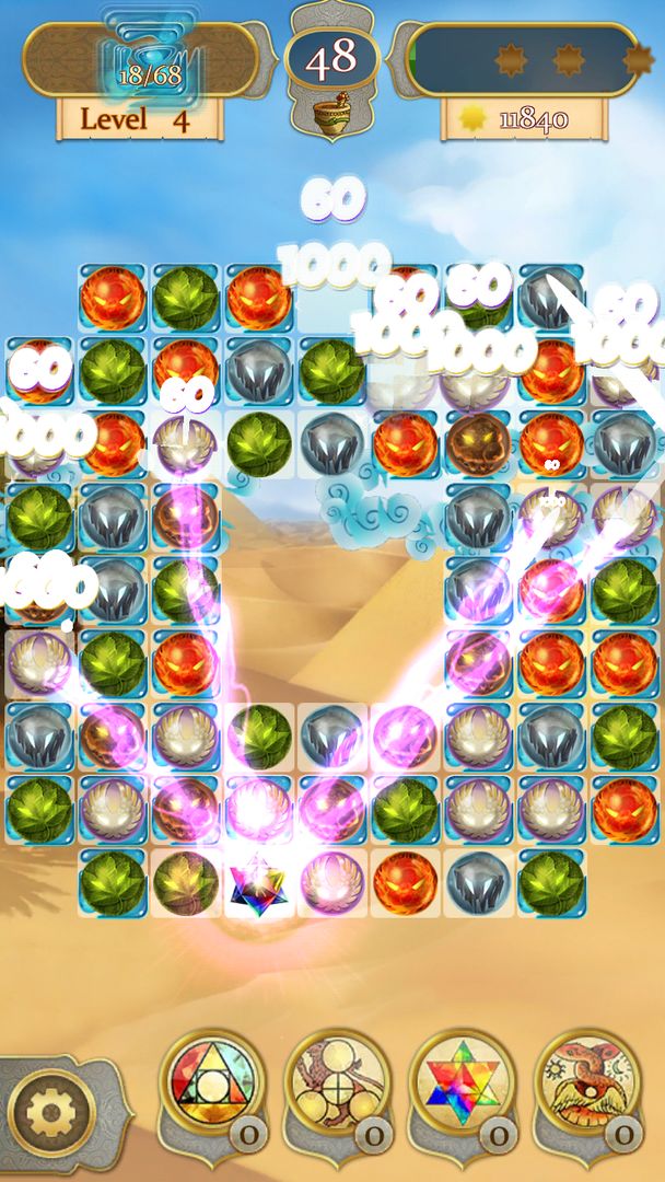 Wizard & Genie: Match 3 Stars screenshot game