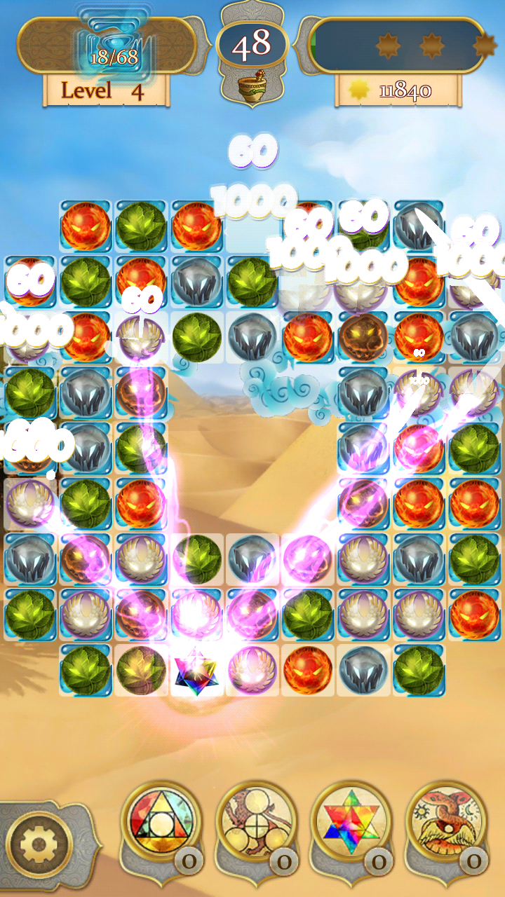 Wizard & Genie: Match 3 Stars Game Screenshot
