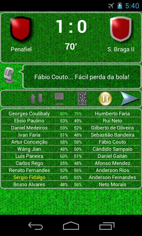 Captura de Tela do Jogo True Football 2