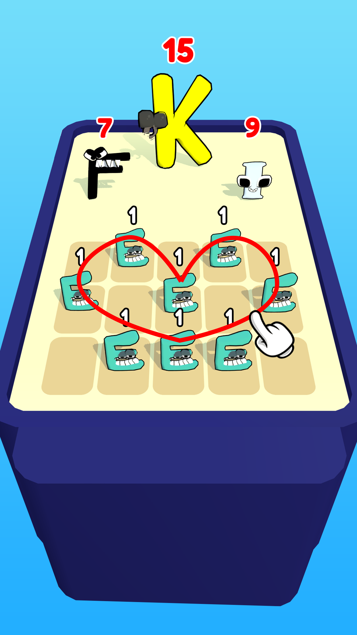 Screenshot of Merge Alphabet: Monster Fusion