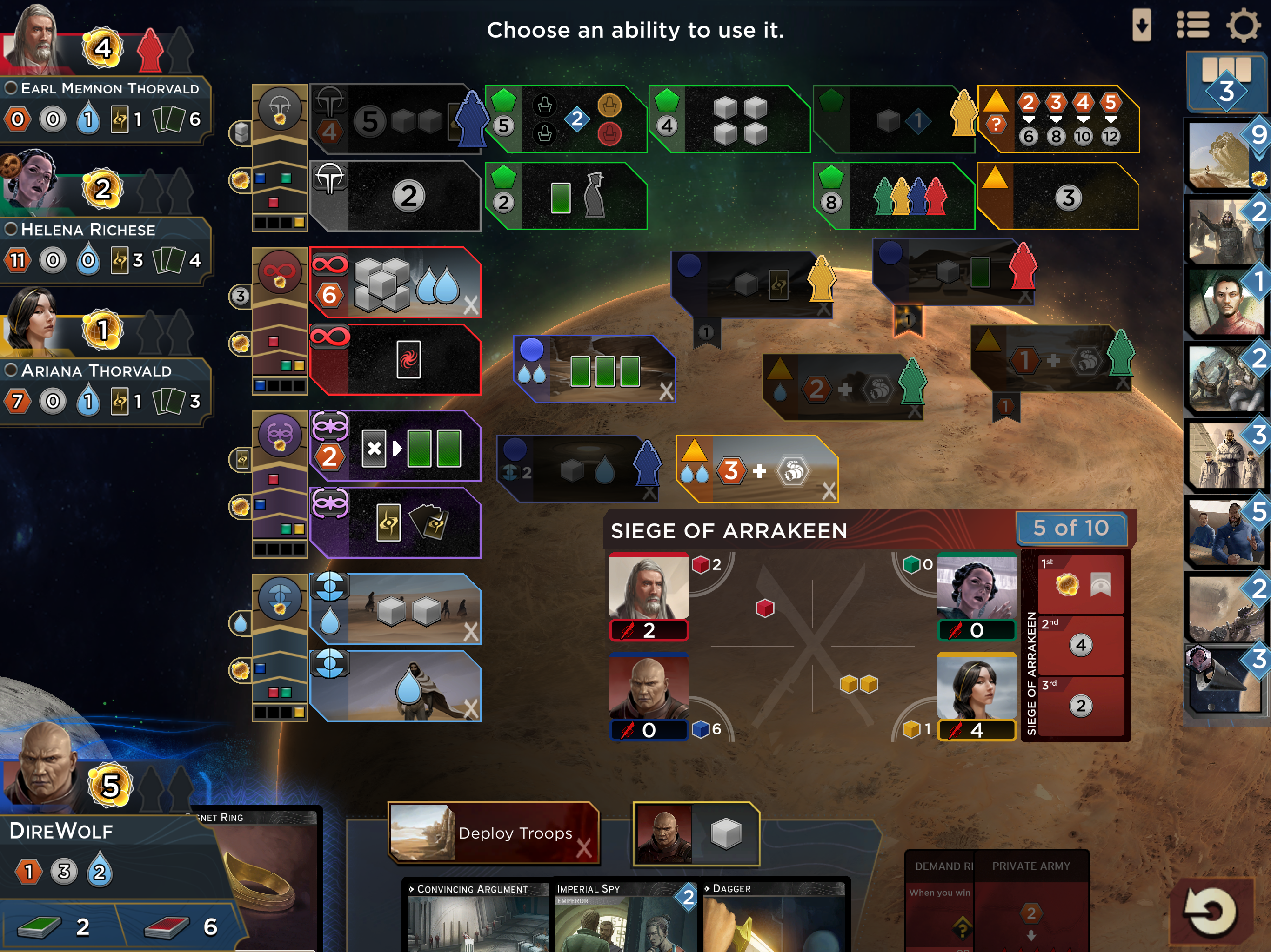 Screenshot of Dune: Imperium Digital