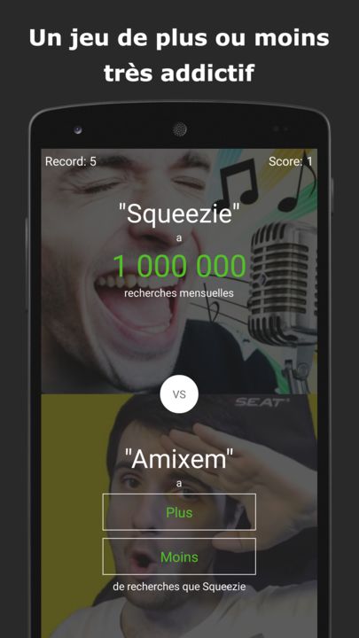 Le jeu du Plus ou Moins Game Screenshot