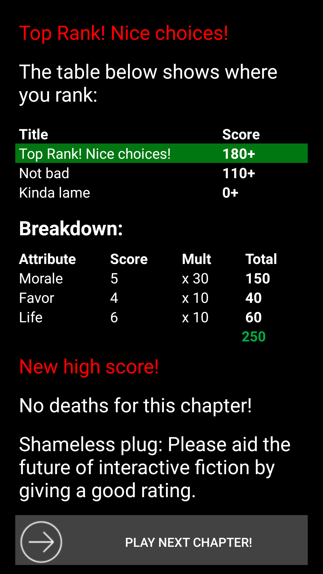 Paladins: Text Adventure RPG Game Screenshot