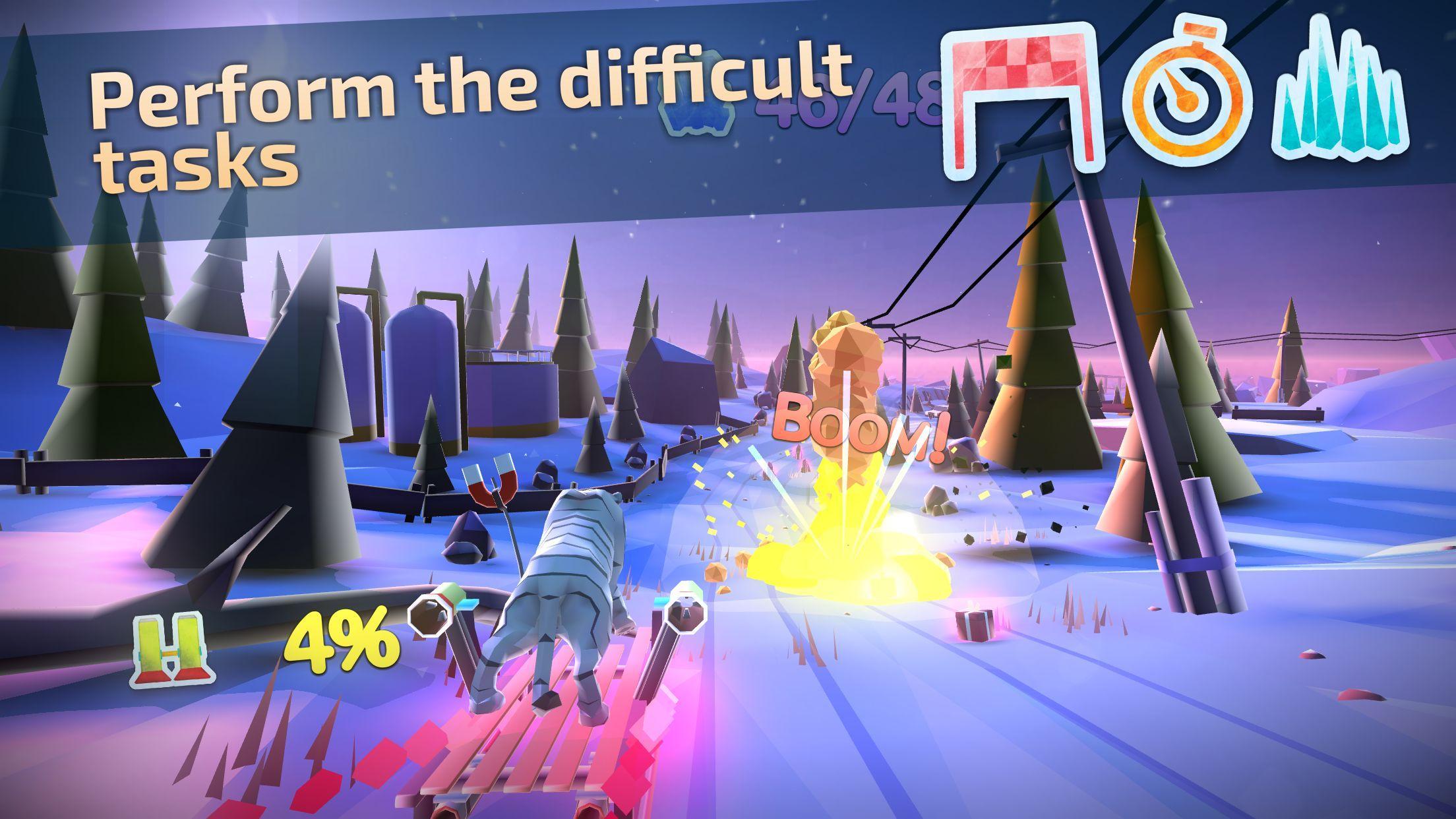 Animal Adventure Downhill Rush ภาพหน้าจอเกม
