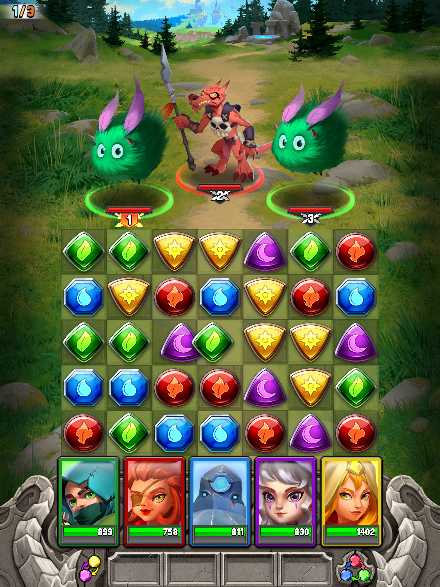 Dragon Strike: Puzzle RPG Game Screenshot