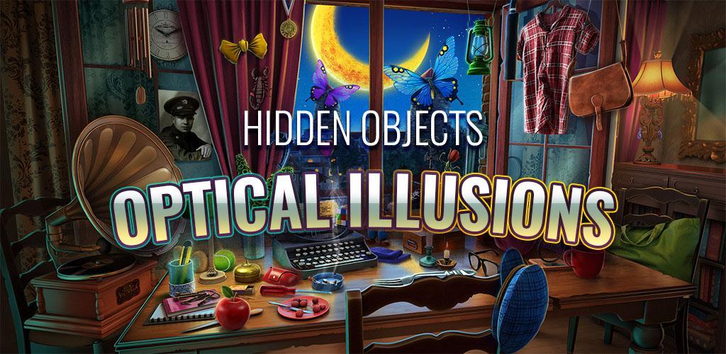 Banner of Illusioni ottiche Gioco di oggetti nascosti 
