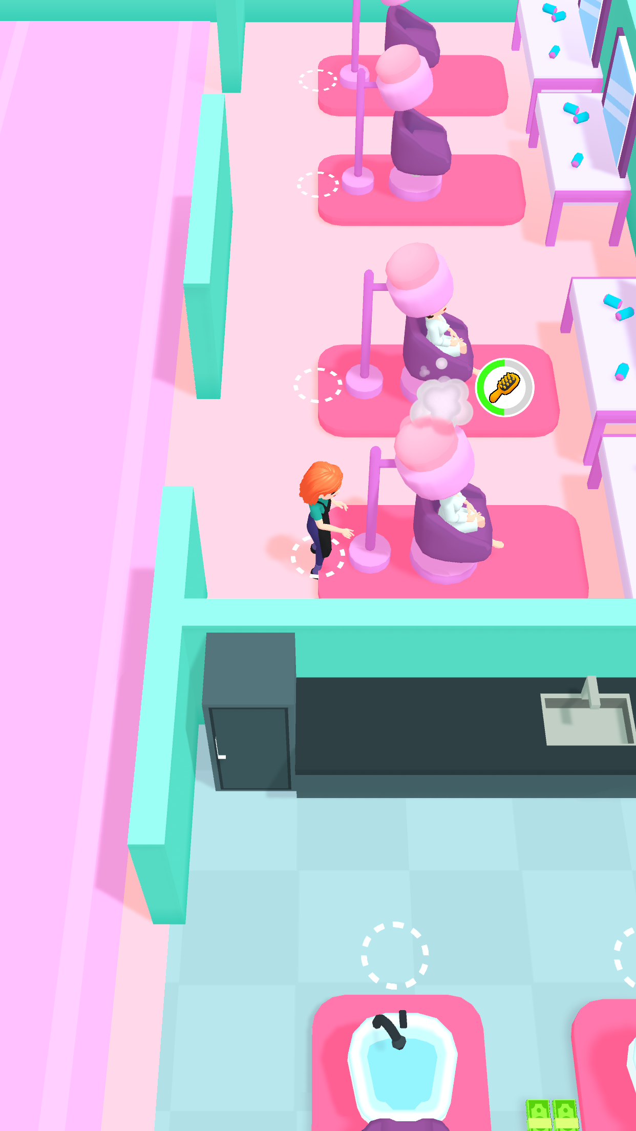 Beauty Salon Idle Game Screenshot