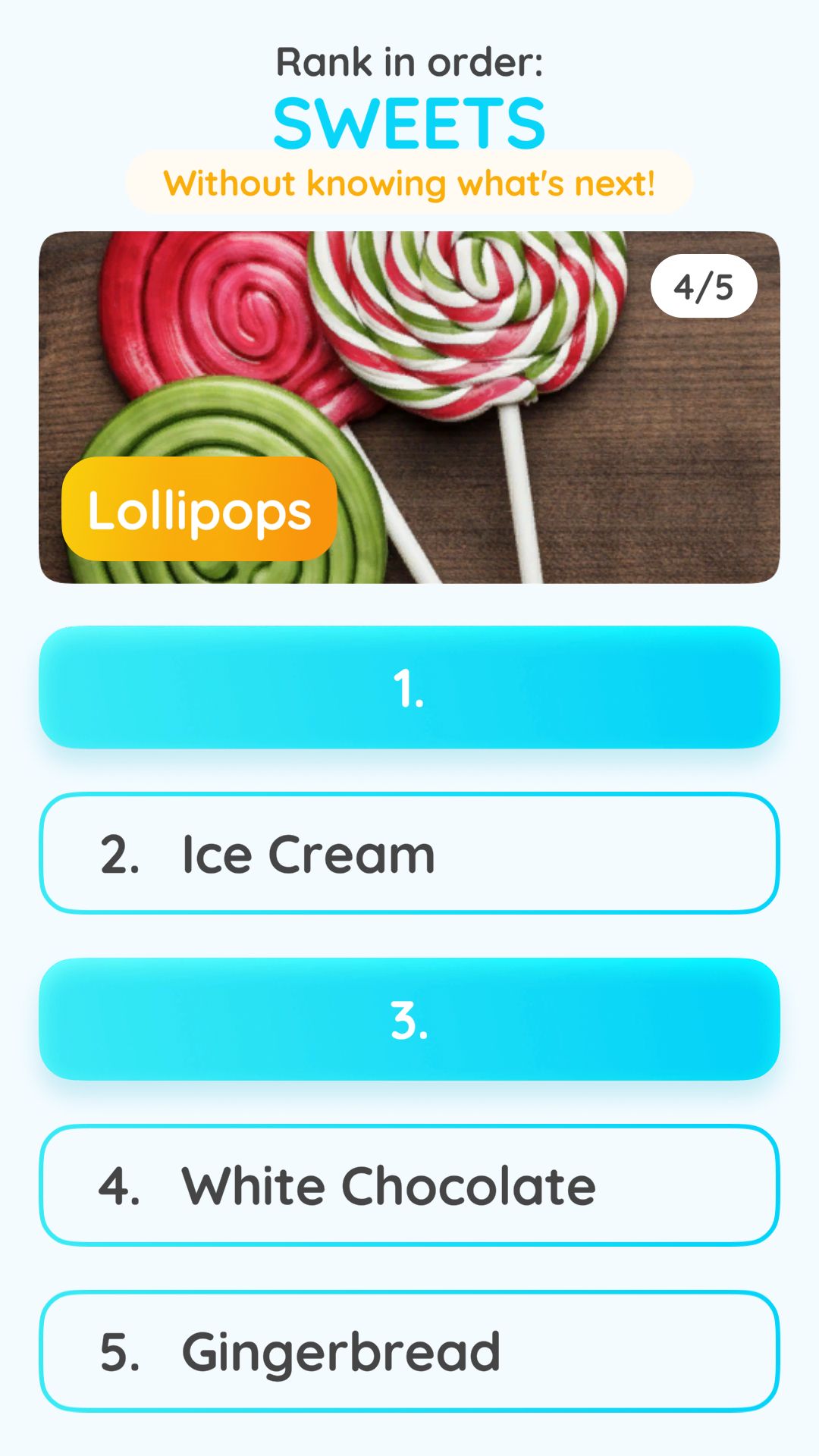 Blind Rank Game Screenshot