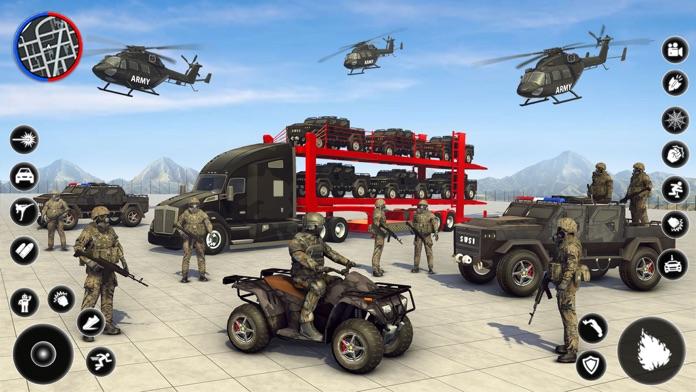 Cuplikan Layar Game US Army Vehicle Transport Game