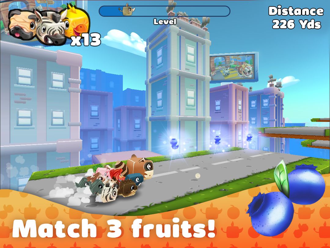 Screenshot of Stampede Rampage: Animals scaping the zoo