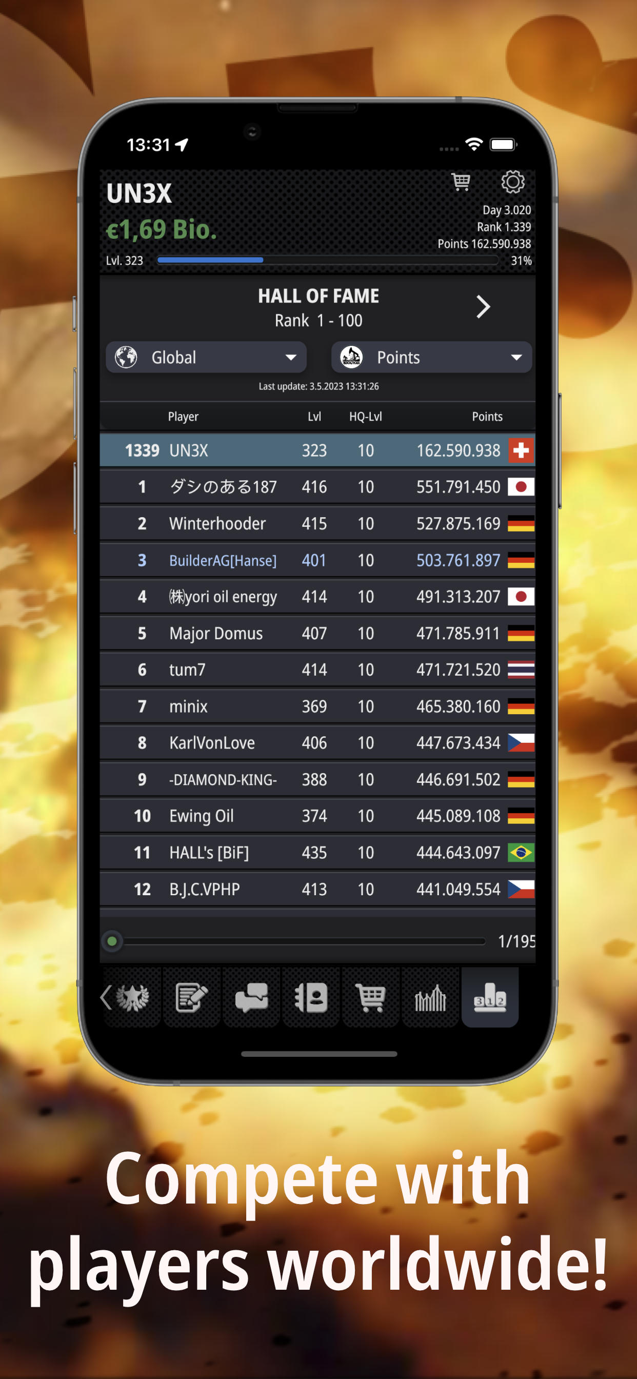 Resources: Business Tycoon GPS Game Screenshot