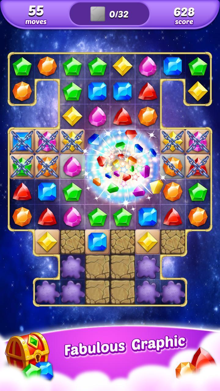 Jewel Matching Fun free Gems 遊戲截圖