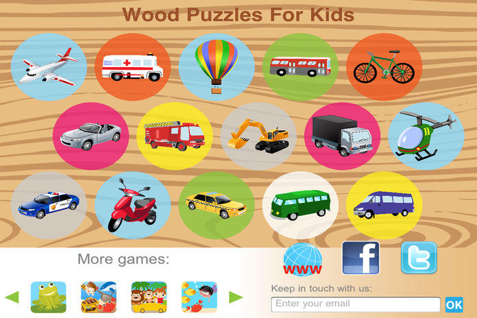 Скриншот игры Wood Puzzles Vehicles