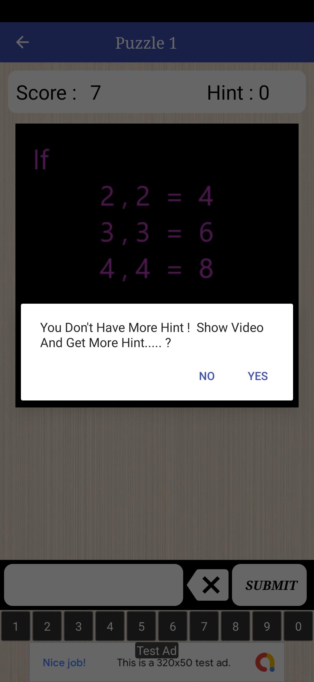 Math Puzzle Game Screenshot