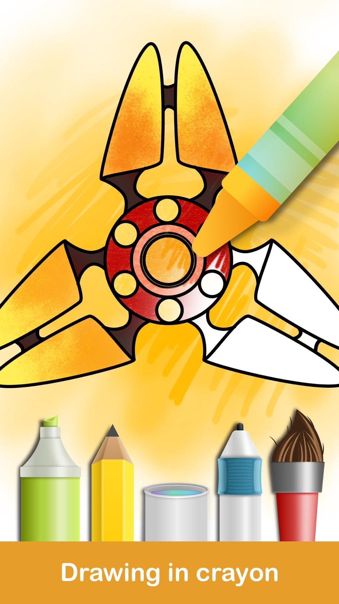 Fidget Spinner Coloring Books Game Screenshot