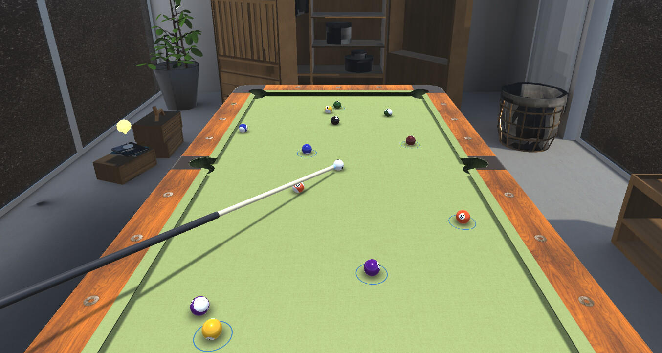Pocketing the ball-Billiards Simulator ภาพหน้าจอเกม