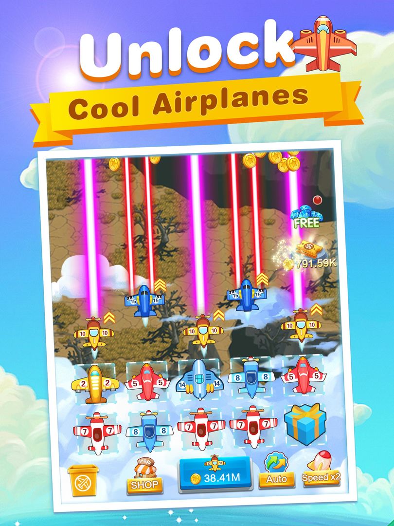 Screenshot of Idle Airplane: Merge & Tower Defense Games