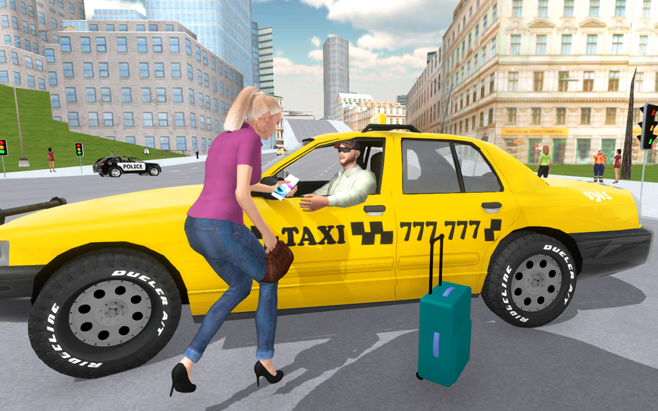 City Taxi Cab Driving Simulator Game Screenshot
