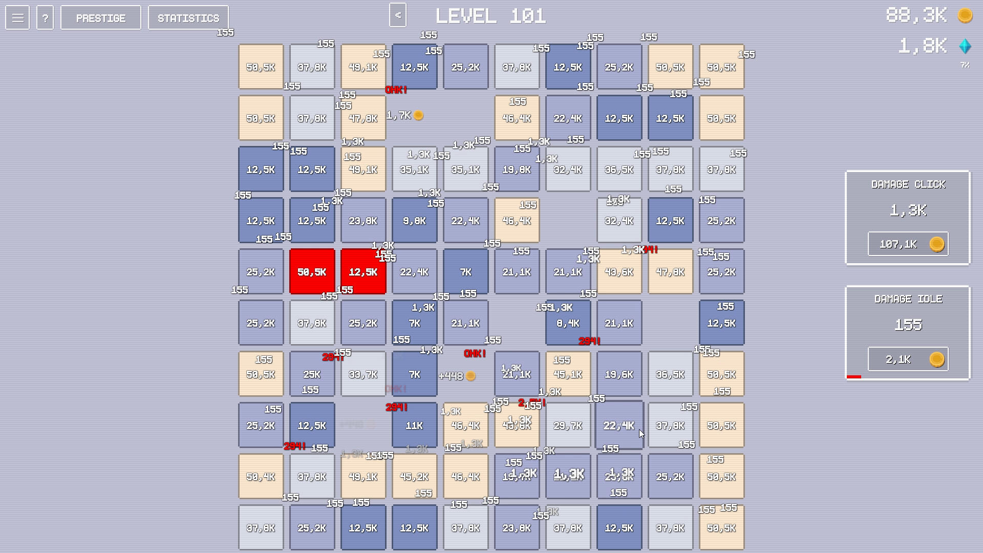 Idle Blocks Game Screenshot