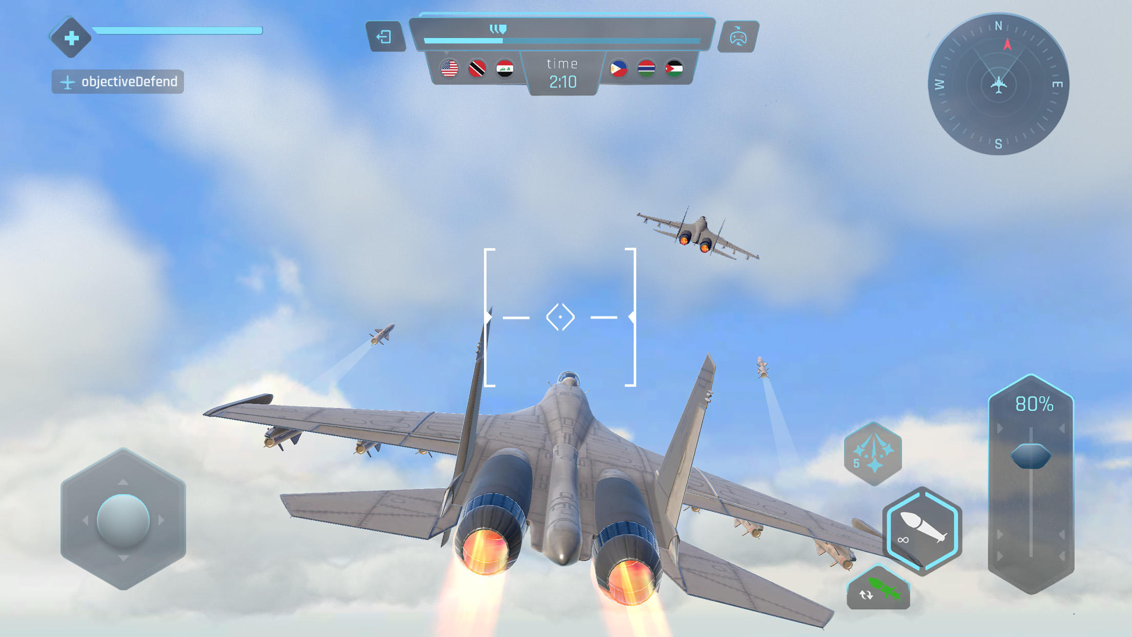 Screenshot 1 of 空の戦士：戦闘機での戦闘ゲーム 4.1.1