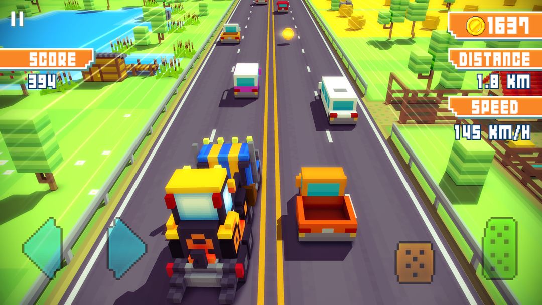 Blocky Highway: Traffic Racing 게임 스크린 샷