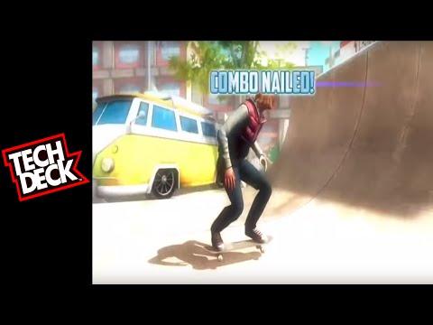 Screenshot of the video of Tech Deck Skateboarding