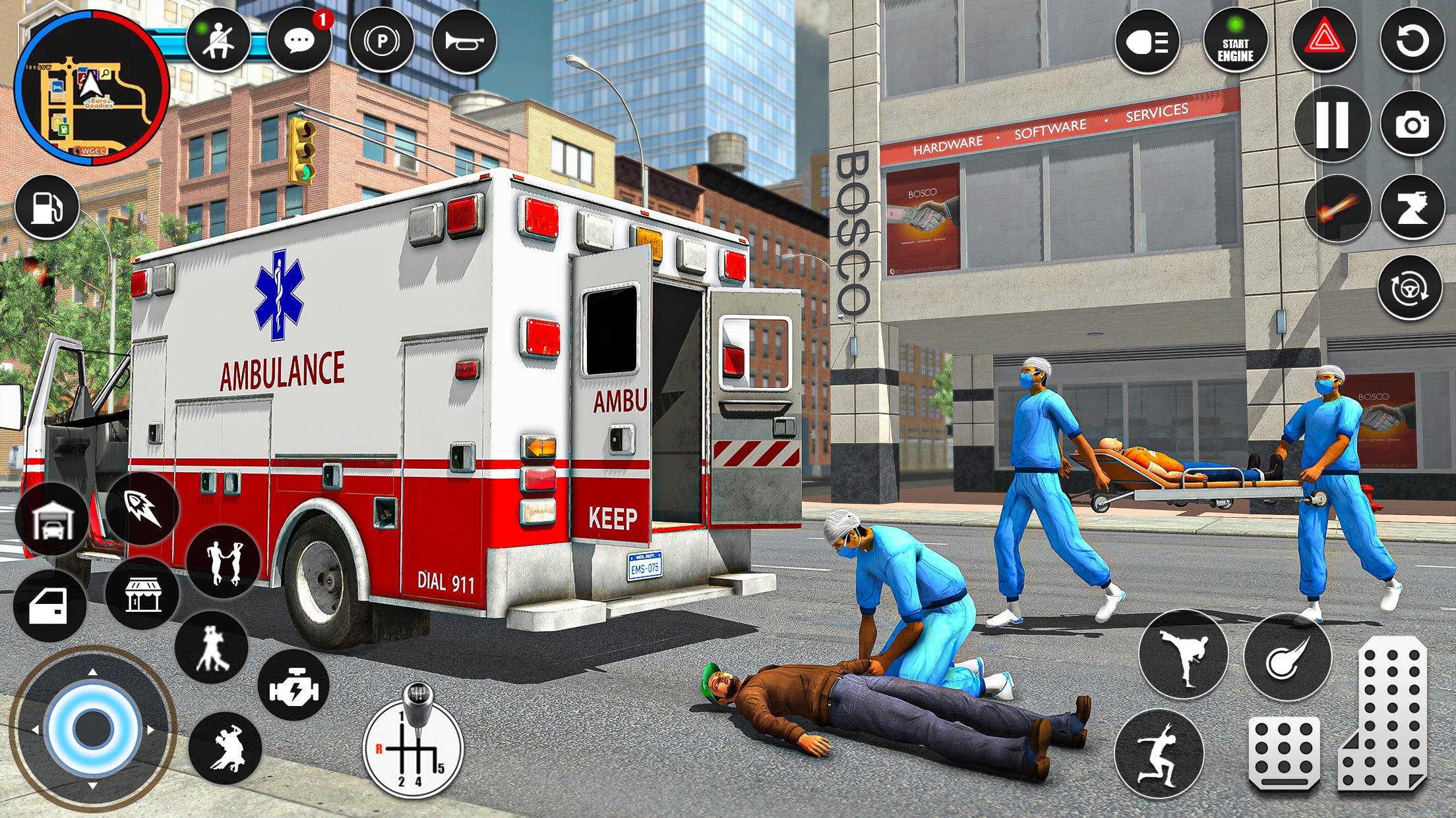 Ambulance Rescue Doctor Games ภาพหน้าจอเกม