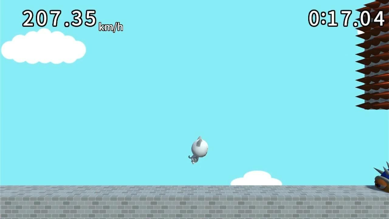 Risk your life to get your dinner back -Nyanzou action game- Game Screenshot