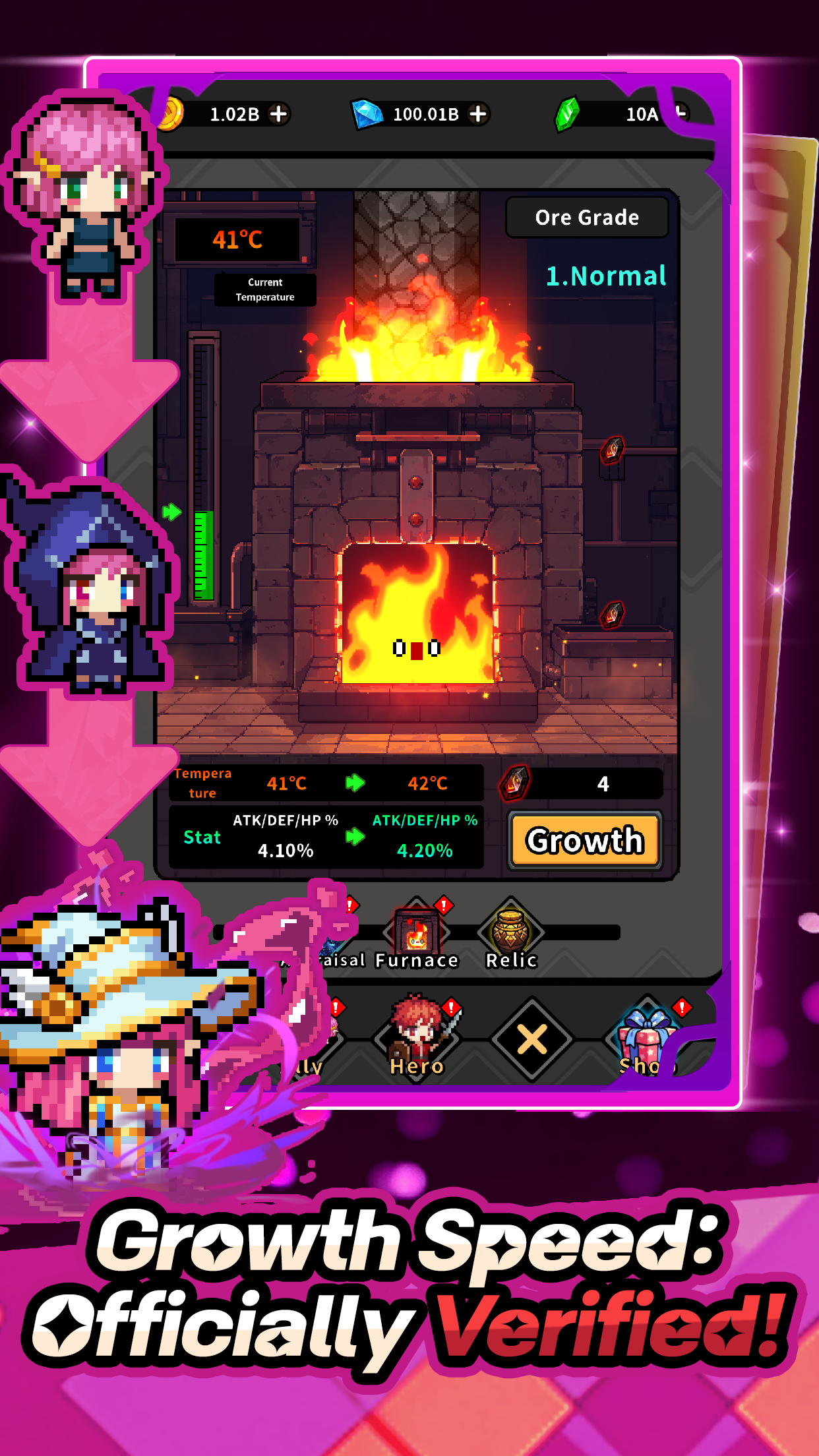 Captura de Tela do Jogo Hidden Heroes : AFK Idle RPG