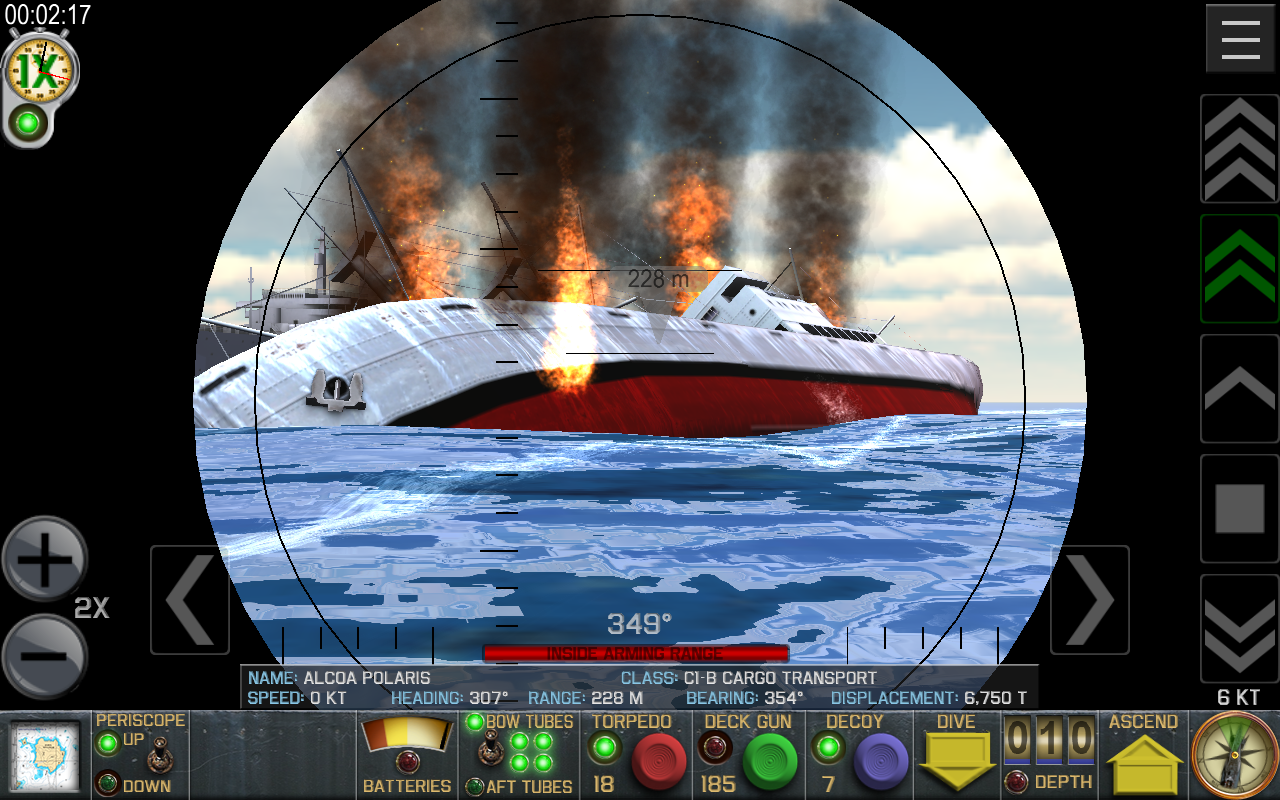 Screenshot of Crash Dive Lite