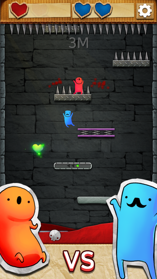 Screenshot 1 of Desça o jogo: 2 jogadores 44.01