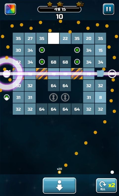 Brick breaker 10x13 screenshot game