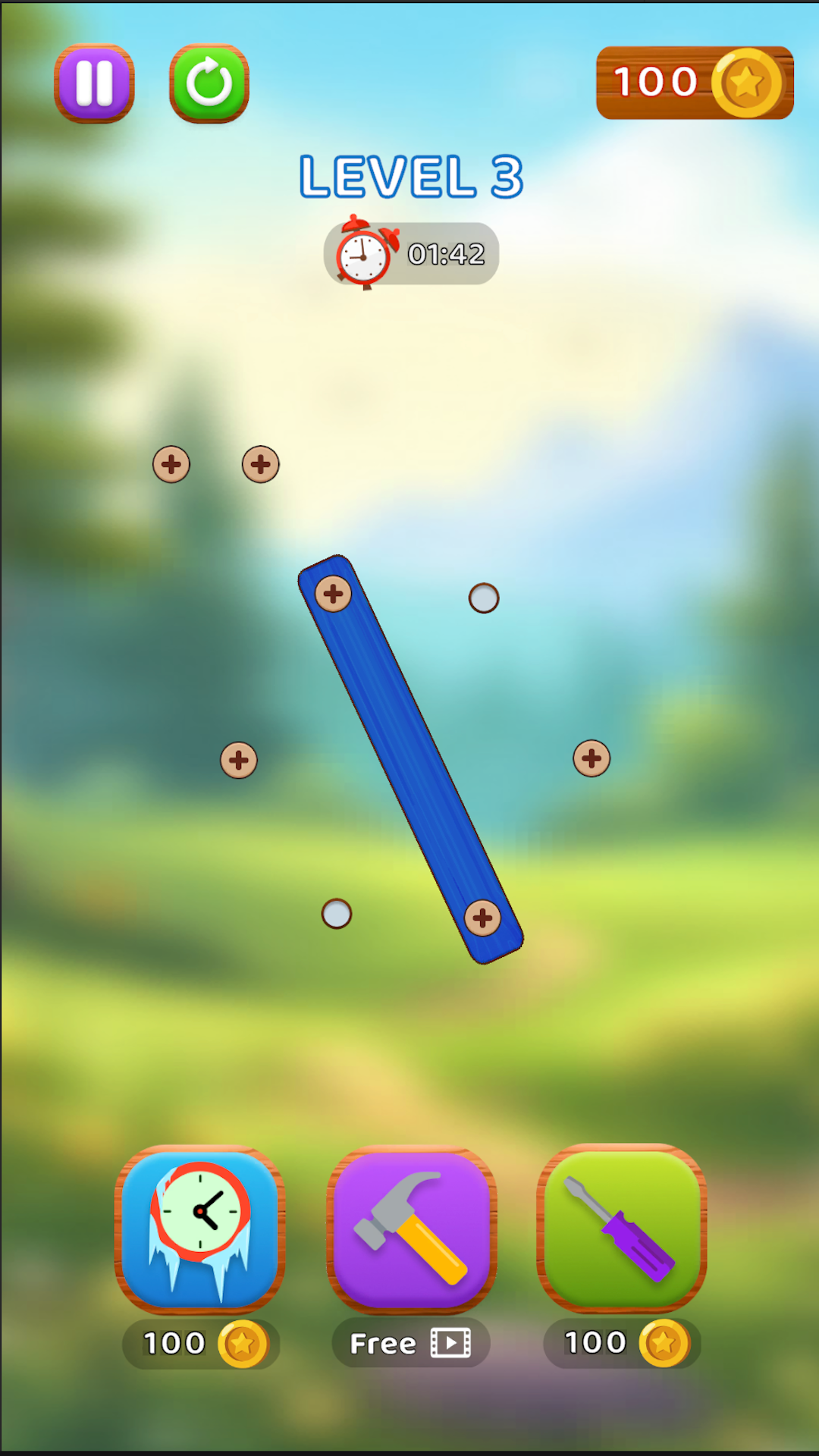 Wood Brain Puzzle: Screw Out Game Screenshot