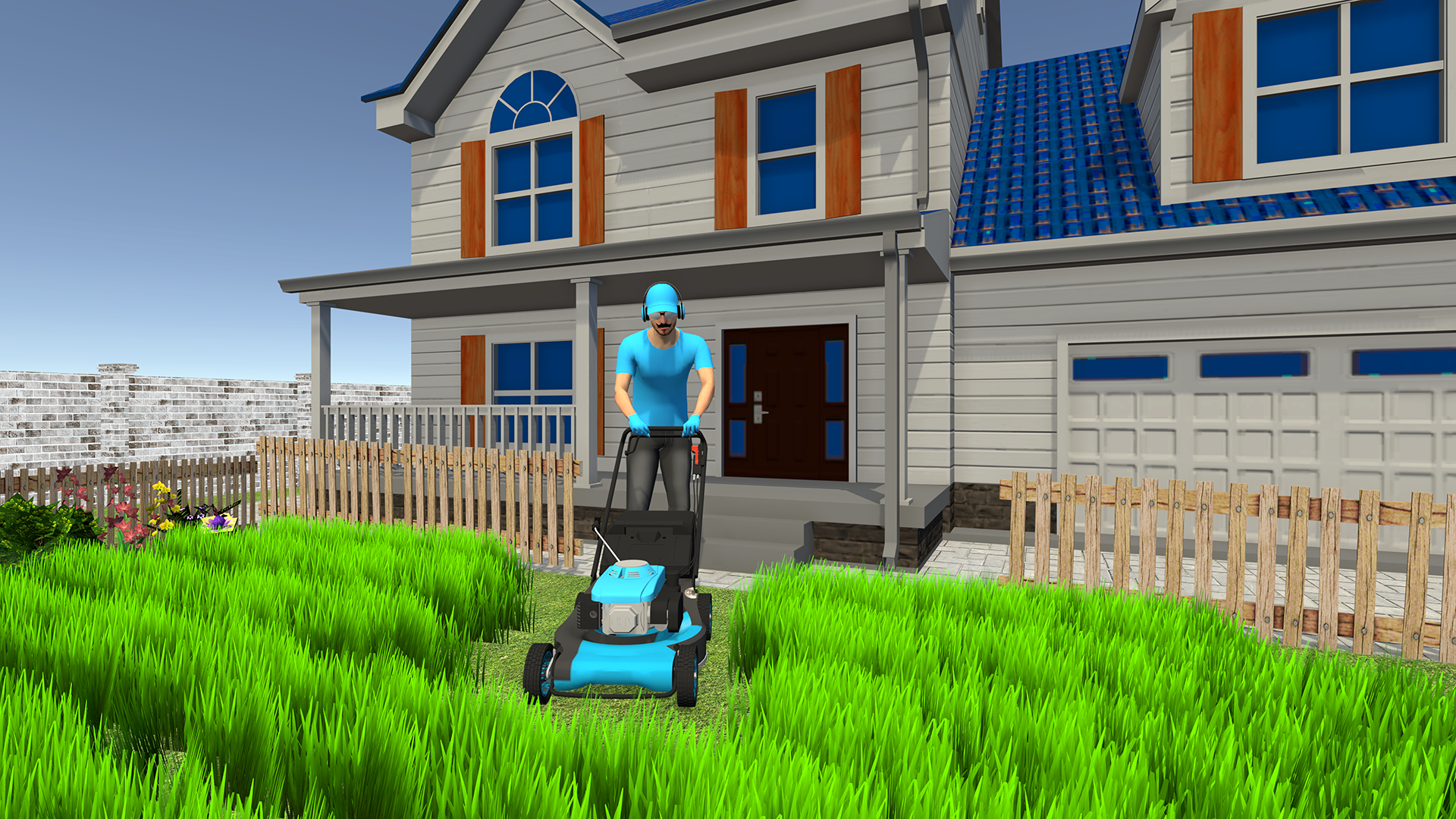 Mowing Simulator Lawn Cutting Game Screenshot