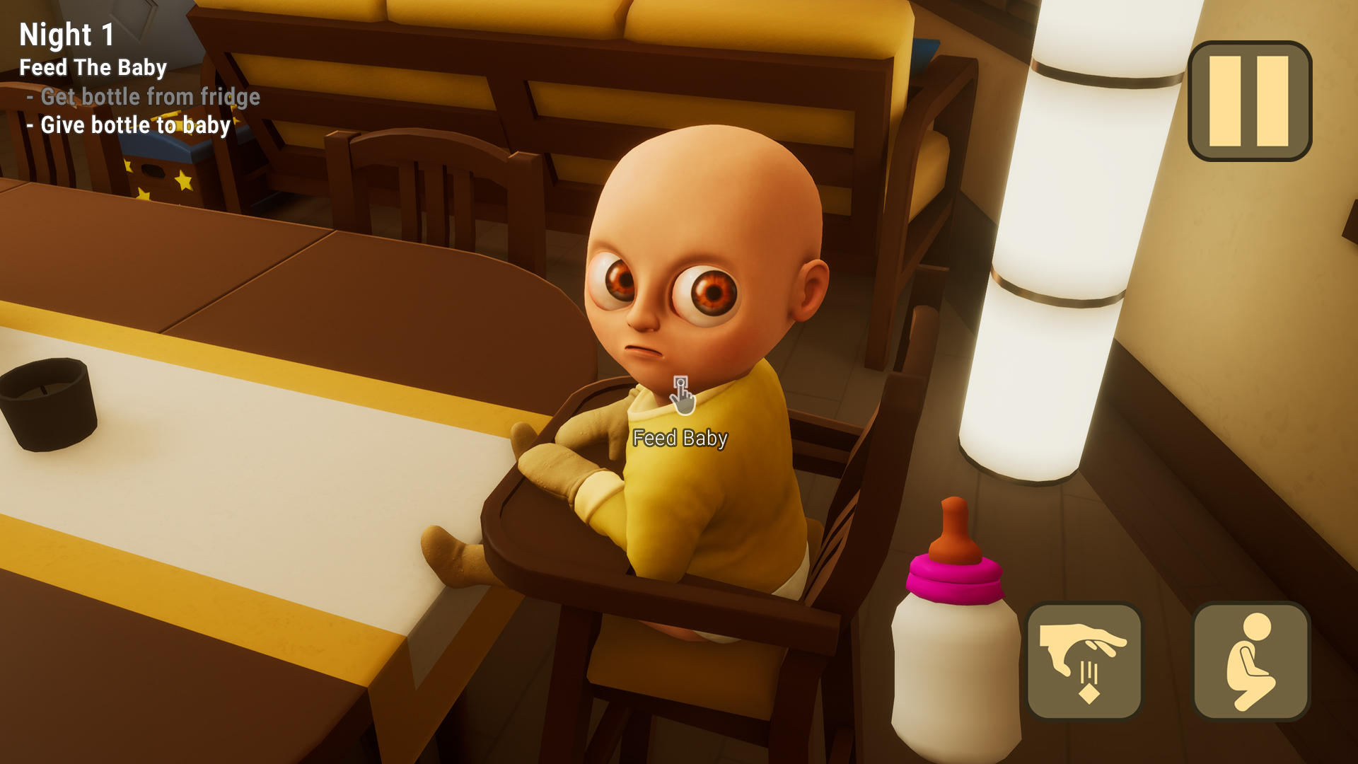 The Baby In Yellow Game Screenshot