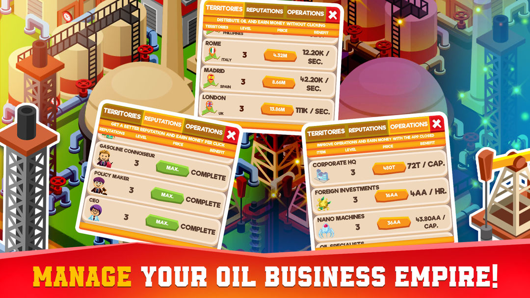 Oil Tycoon - Idle Clicker Game 게임 스크린 샷